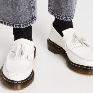 Dr. Martens White ADRIAN Tassel Loafers, CLEAN, size 8